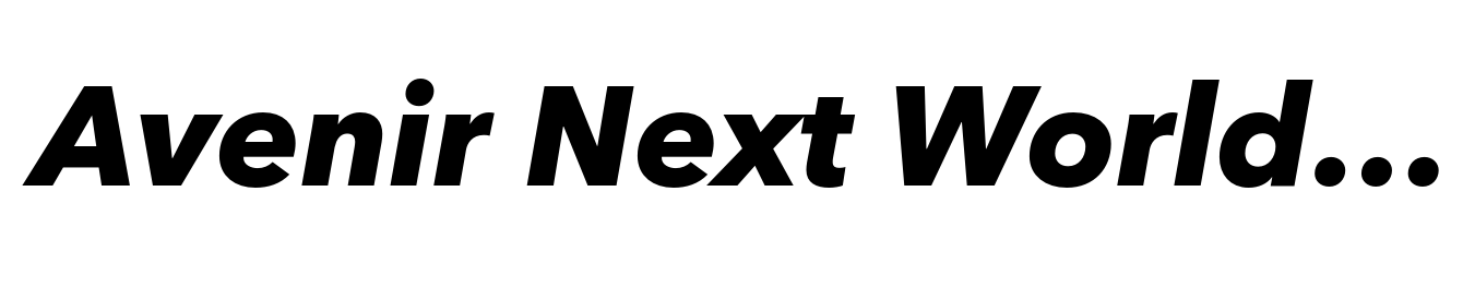 Avenir Next World ExtraBold Italic